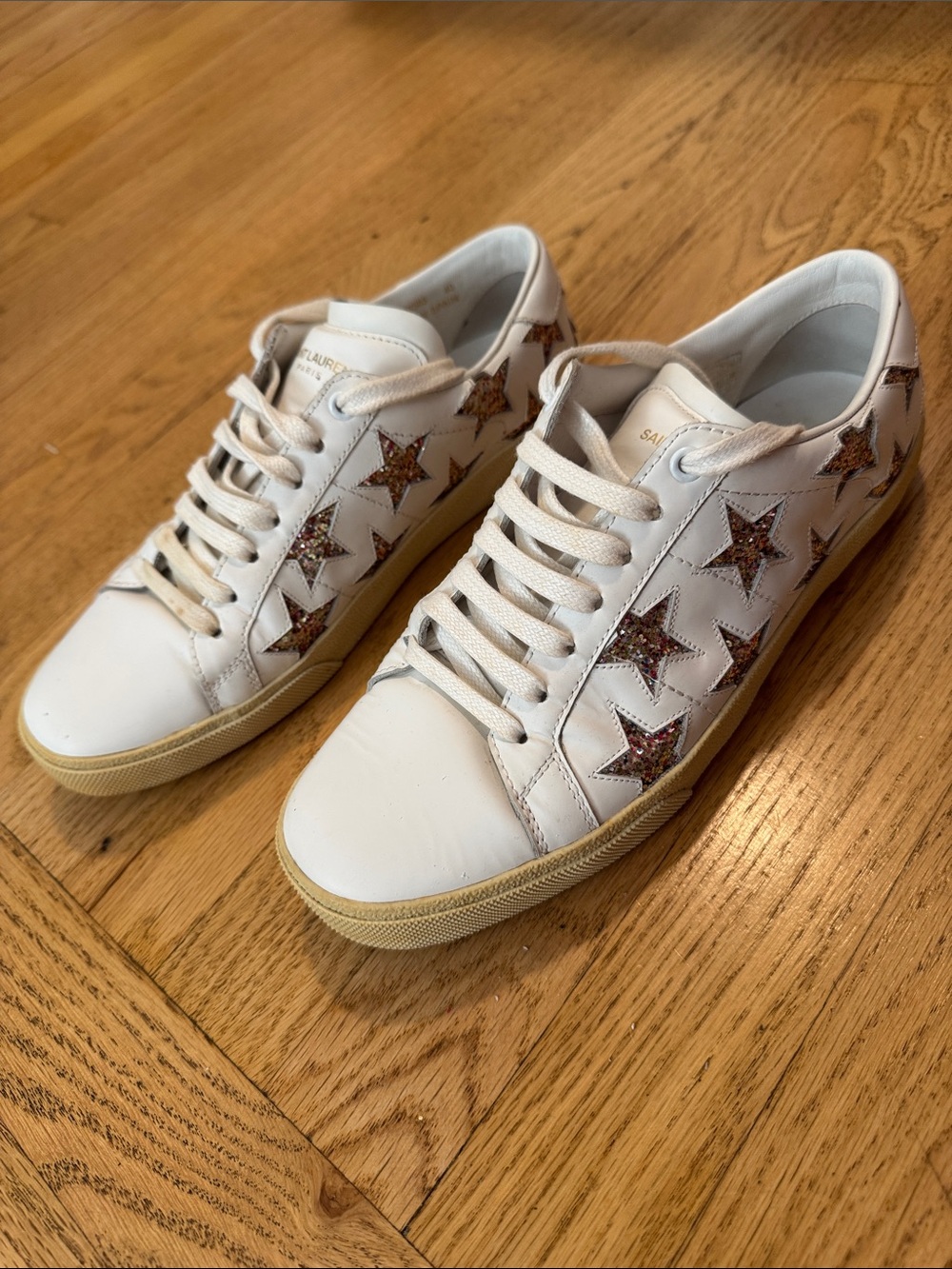 Saint Laurent White Star Court Classic SL/06 California Sneakers - Size 40